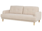 3 Seater Corduroy Sofa Beige TUVE