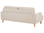 3 Seater Corduroy Sofa Beige TUVE