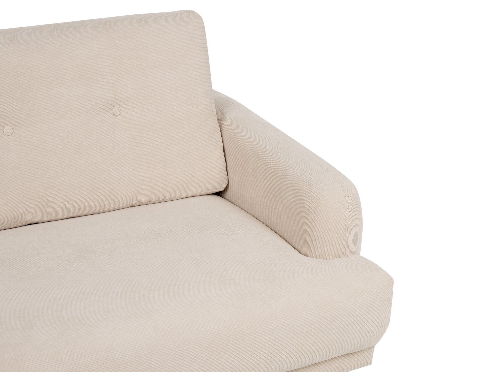 3 Seater Corduroy Sofa Beige TUVE