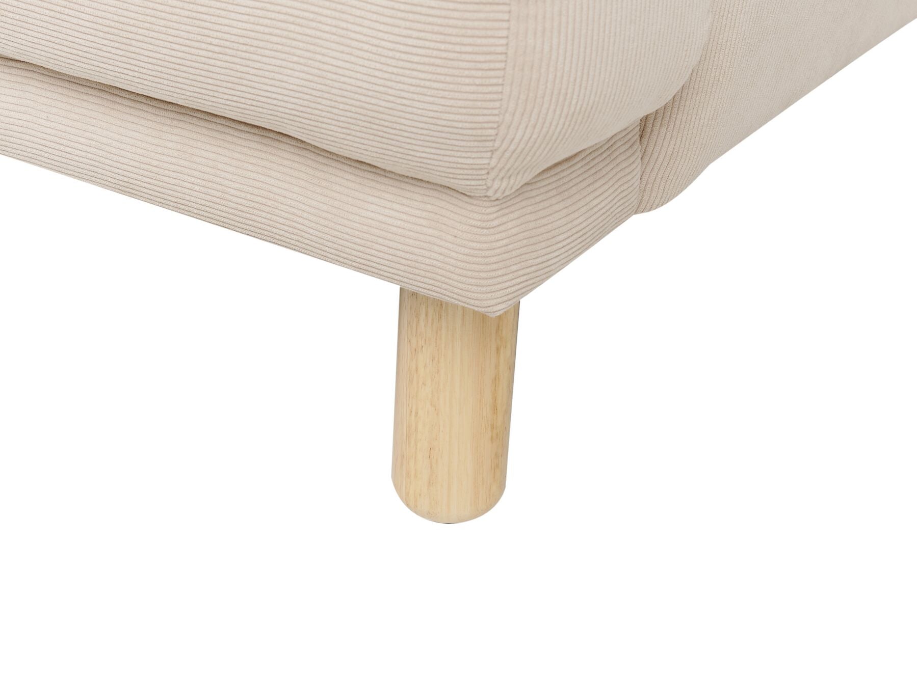 3 Seater Corduroy Sofa Beige TUVE