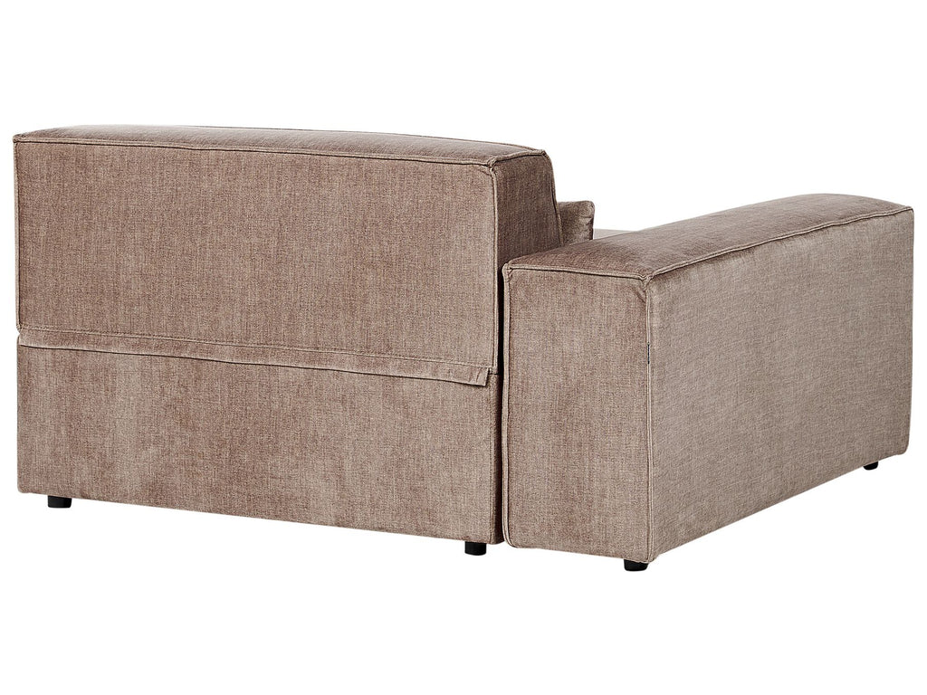 3 Seater Modular Fabric Sofa Brown HELLNAR