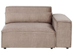 3 Seater Modular Fabric Sofa Brown HELLNAR