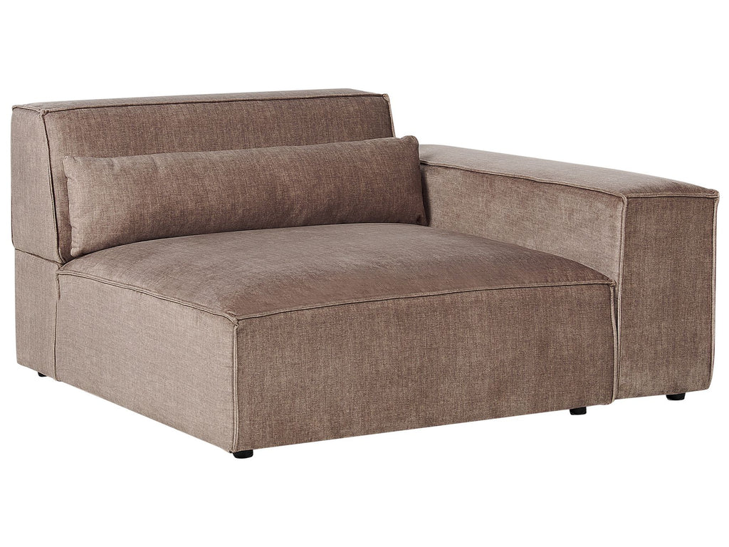 3 Seater Modular Fabric Sofa Brown HELLNAR