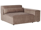 3 Seater Modular Fabric Sofa Brown HELLNAR