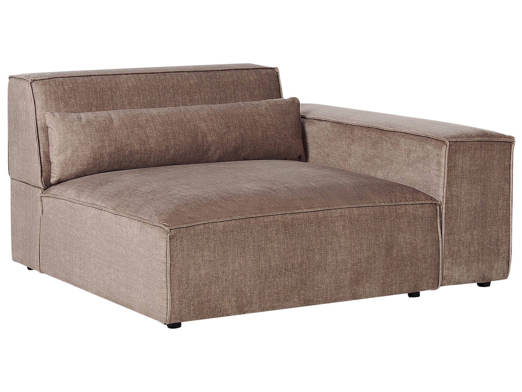 3 Seater Modular Fabric Sofa Brown HELLNAR