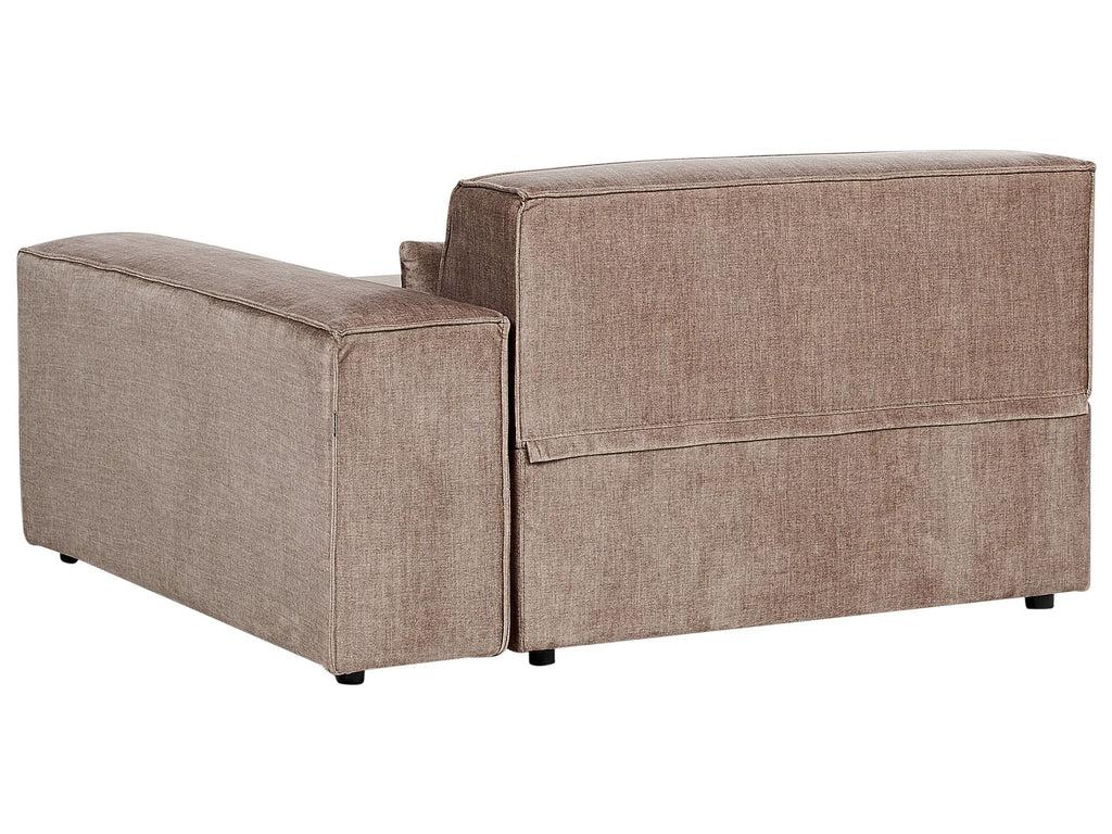 3 Seater Modular Fabric Sofa Brown HELLNAR