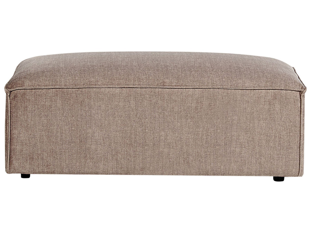 3 Seater Modular Fabric Sofa with Ottoman Brown HELLNAR