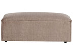 3 Seater Modular Fabric Sofa with Ottoman Brown HELLNAR