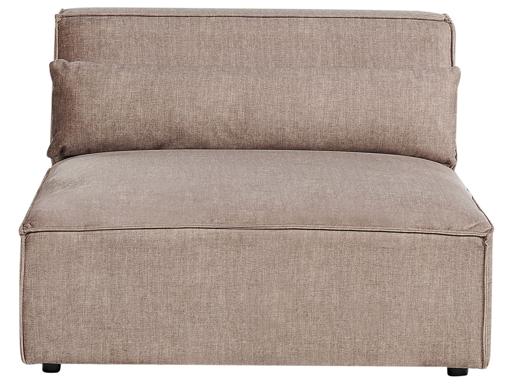 3 Seater Modular Fabric Sofa with Ottoman Brown HELLNAR