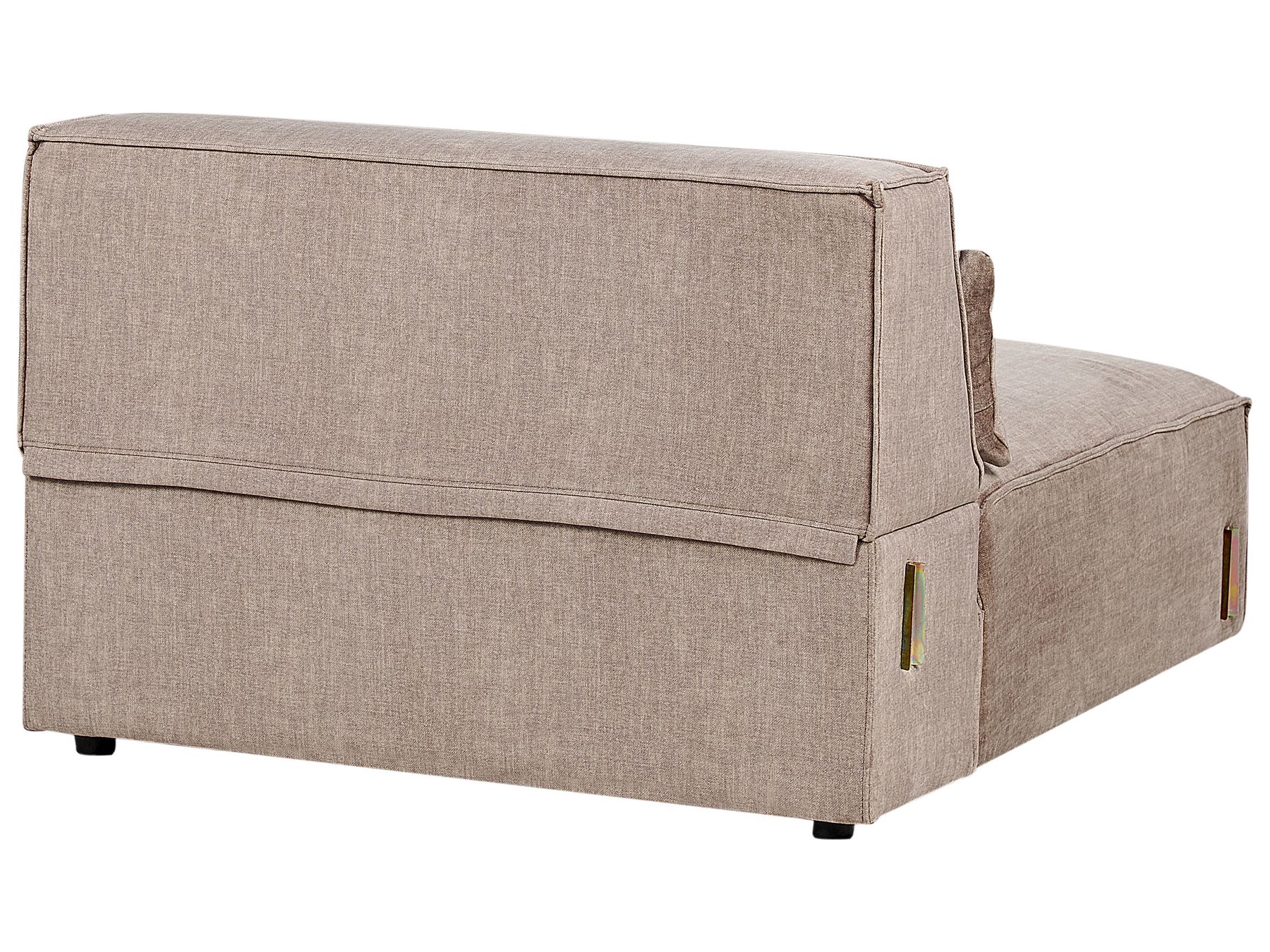 3 Seater Modular Fabric Sofa with Ottoman Brown HELLNAR
