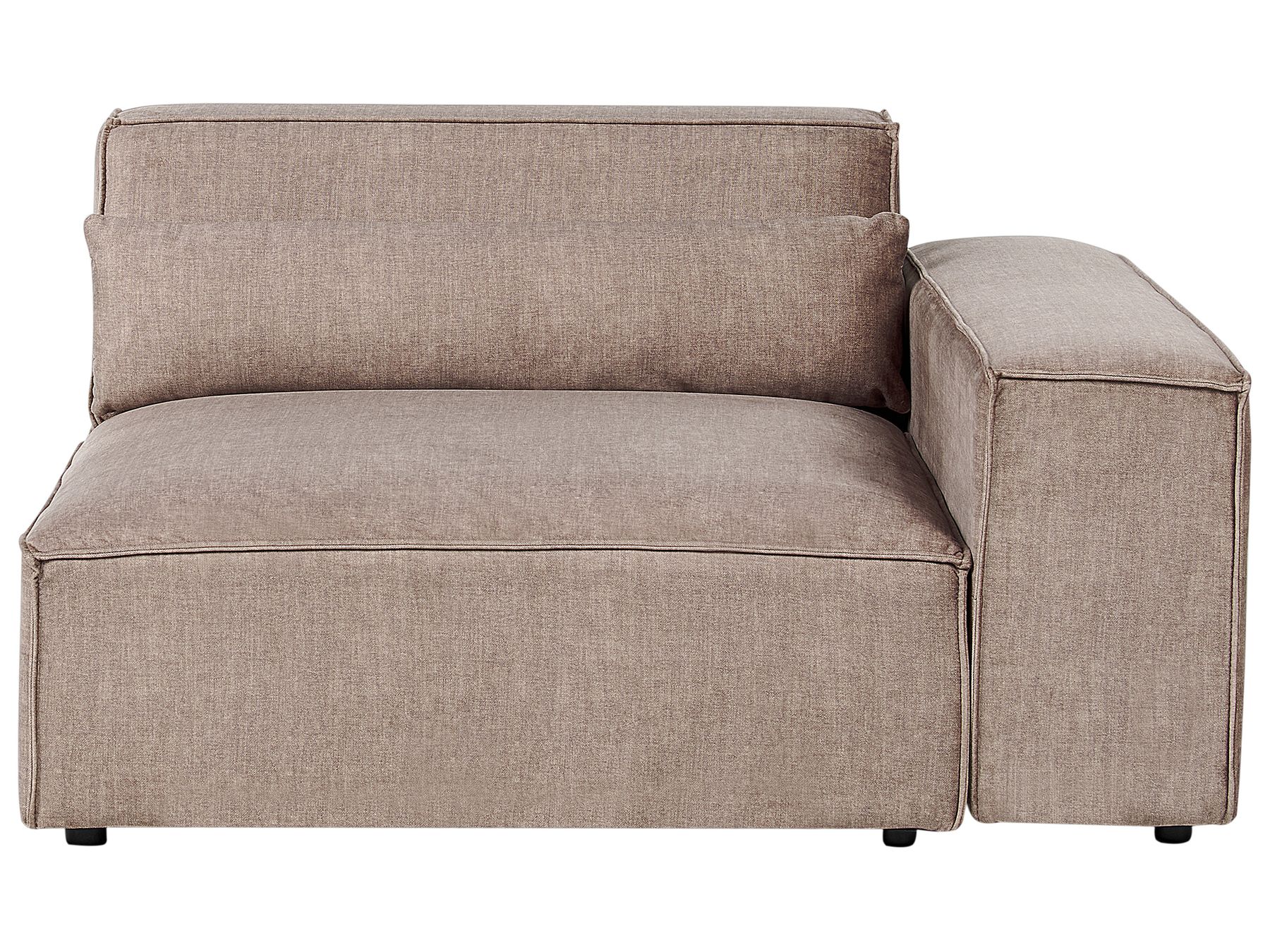 3 Seater Modular Fabric Sofa with Ottoman Brown HELLNAR