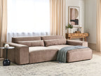 Modular Corner Sofa HELLNAR Fabric Light Brown 2 Seater Left Hand