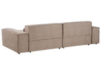 Modular Corner Sofa HELLNAR Fabric Light Brown 2 Seater Left Hand