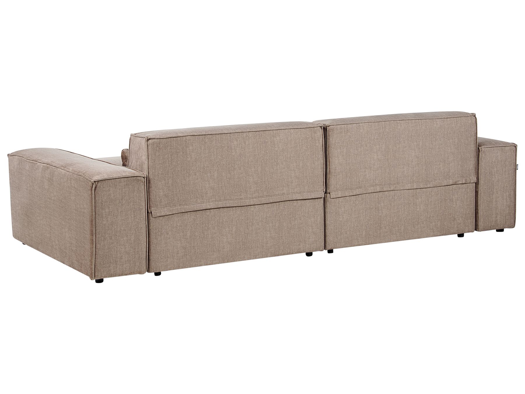 Modular Corner Sofa HELLNAR Fabric Light Brown 2 Seater Left Hand