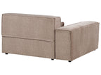Modular Corner Sofa HELLNAR Fabric Light Brown 2 Seater Left Hand