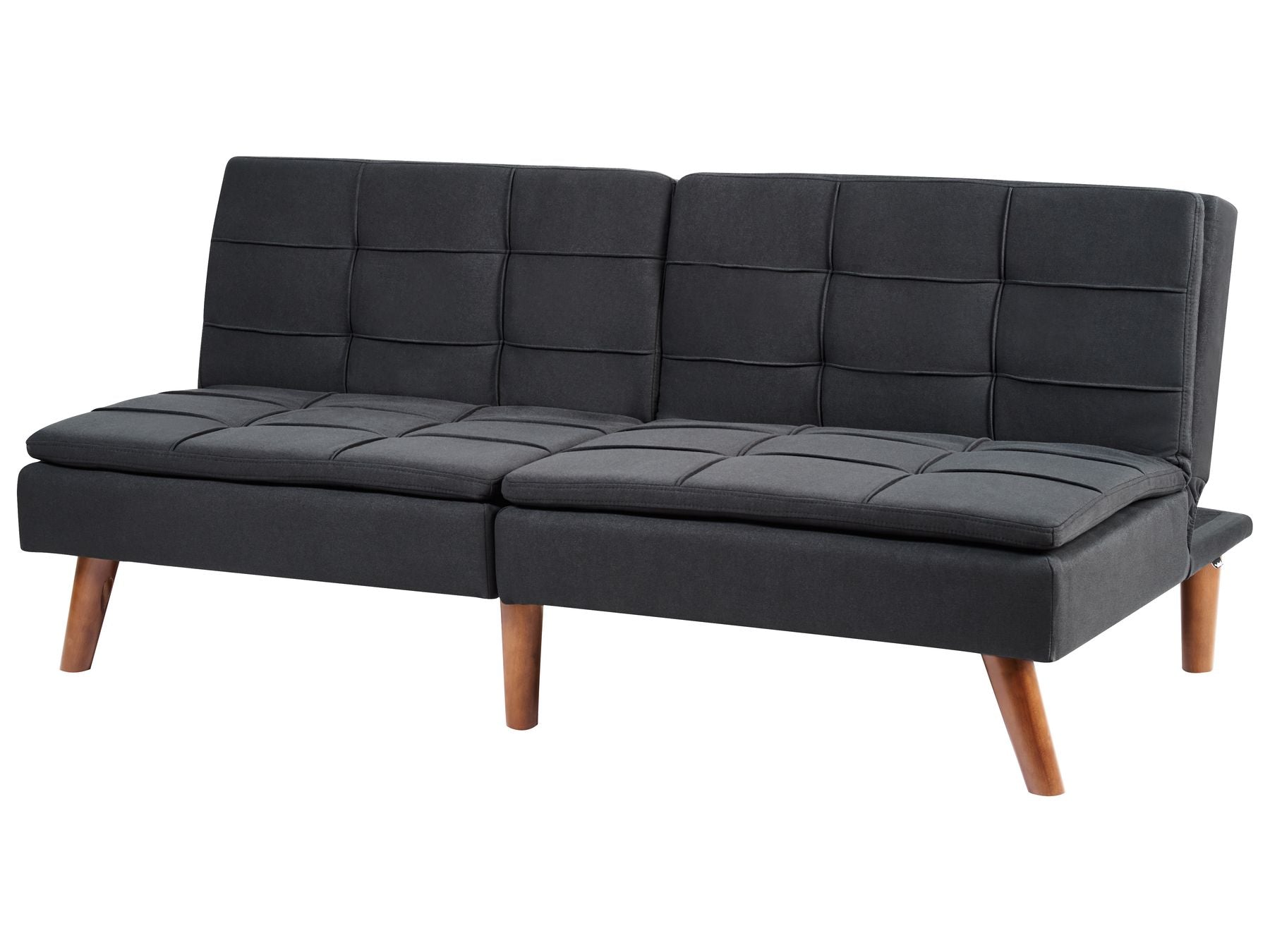 Sofa Bed RONNE Fabric Black 3 Seater