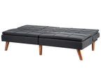 Sofa Bed RONNE Fabric Black 3 Seater