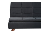 Sofa Bed RONNE Fabric Black 3 Seater