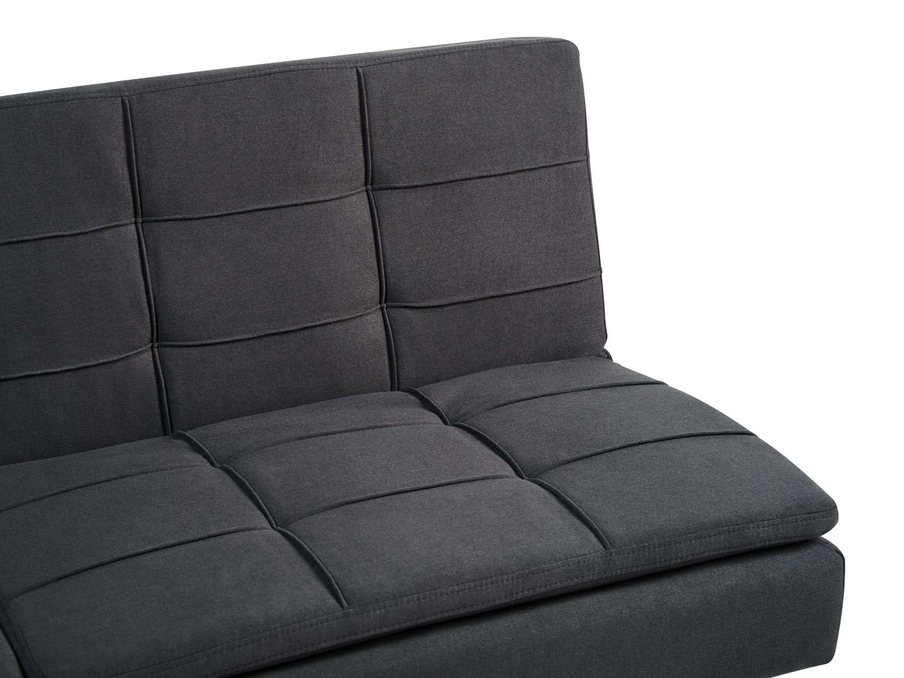 Sofa Bed RONNE Fabric Black 3 Seater