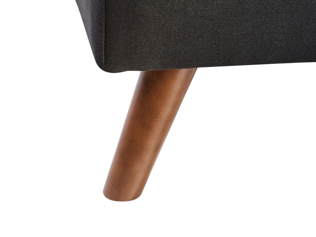 Sofa Bed RONNE Fabric Black 3 Seater