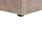 2 Seater Modular Armless Fabric Sofa Brown HELLNAR