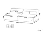 2 Seater Modular Armless Fabric Sofa Brown HELLNAR
