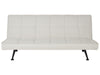 Sofa Bed Fabric Light Beige 3 Seater
