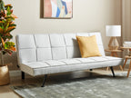 Sofa Bed HASLE Fabric Light Grey 3 Seater
