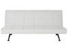 Sofa Bed Fabric Light Grey 3 Seater