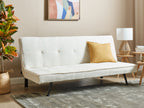 Sofa Bed HASLE Boucle White 3 Seater