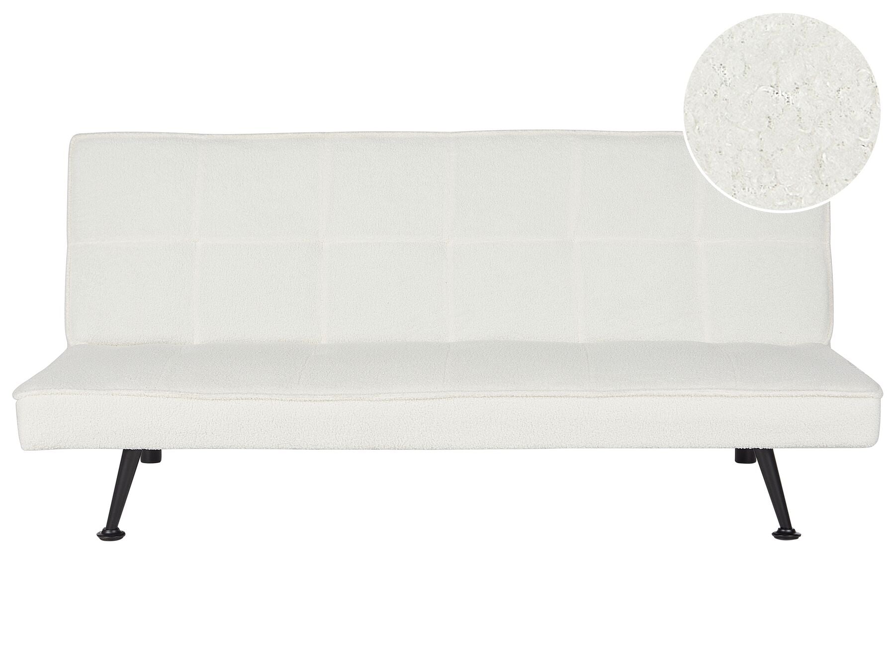 Sofa Bed HASLE Boucle White 3 Seater