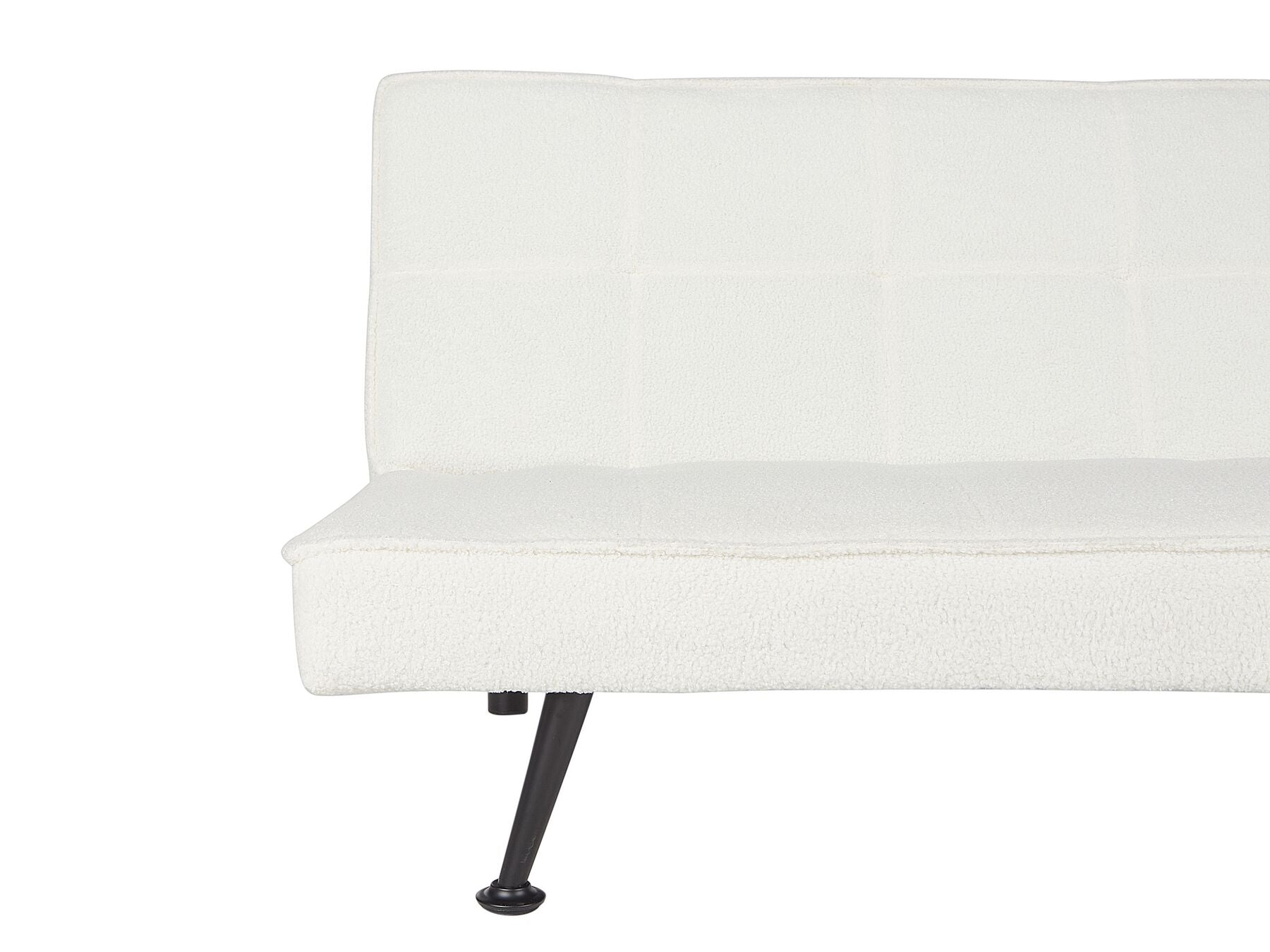 Sofa Bed HASLE Boucle White 3 Seater
