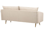 3 Seater Velvet Sofa Beige MAURA
