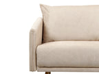 3 Seater Velvet Sofa Beige MAURA