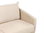3 Seater Velvet Sofa Beige MAURA