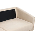 3 Seater Velvet Sofa Beige MAURA