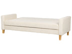 Sofa Bed VEHKOO Fabric Off-White 3 Seater