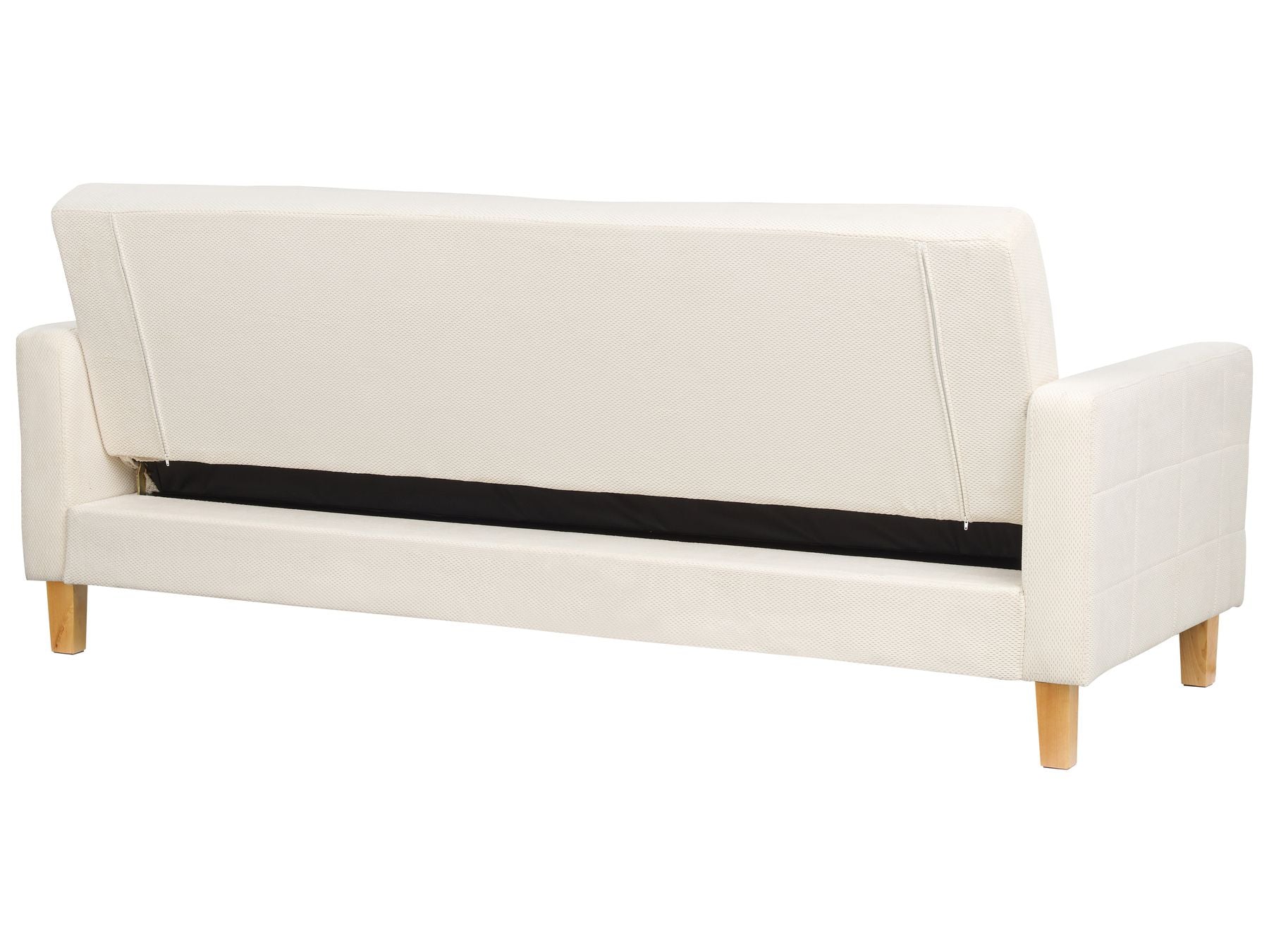 Sofa Bed VEHKOO Fabric Off-White 3 Seater