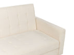Sofa Bed VEHKOO Fabric Off-White 3 Seater