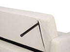 Sofa Bed VEHKOO Fabric Off-White 3 Seater