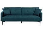 Sofa Bed LUCAN Fabric Blue 3 Seater