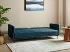 Sofa Bed LUCAN Fabric Blue 3 Seater