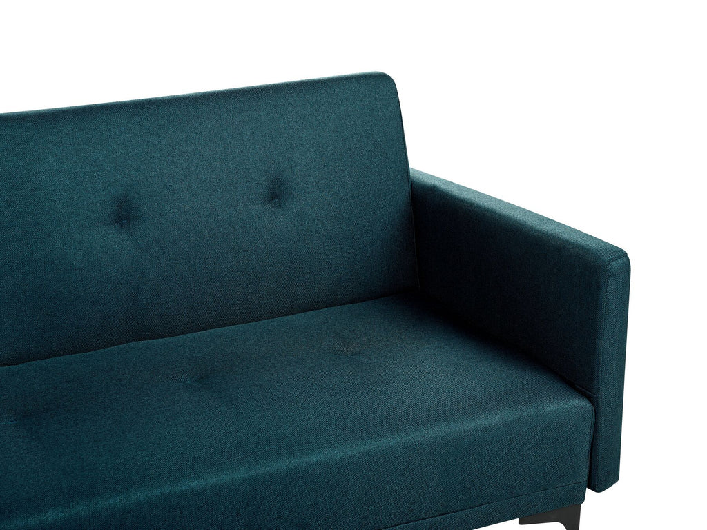 Sofa Bed LUCAN Fabric Blue 3 Seater