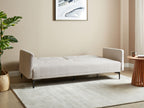 Sofa Bed LUCAN Fabric Light Beige 3 Seater