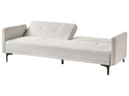 Sofa Bed LUCAN Fabric Light Beige 3 Seater