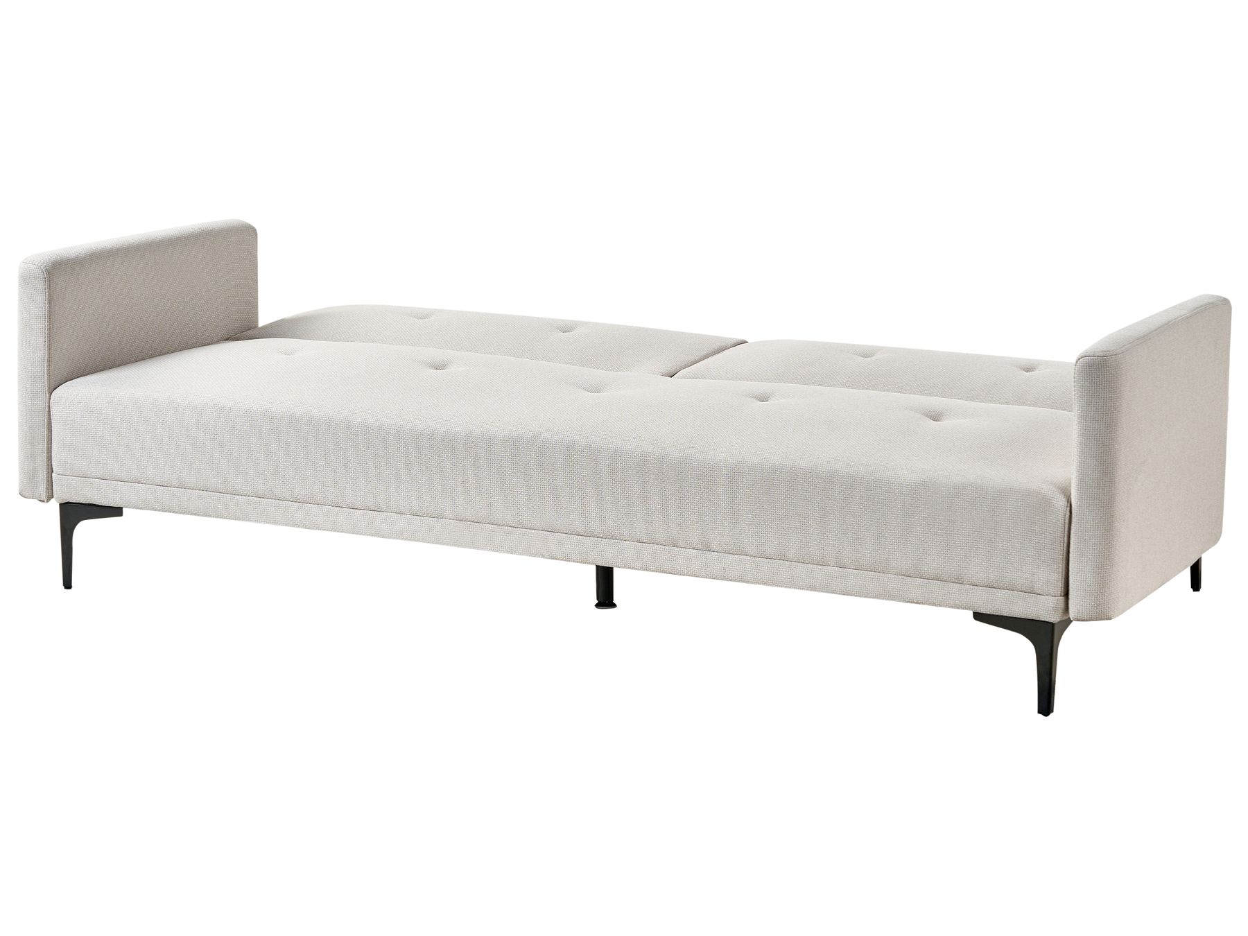Sofa Bed LUCAN Fabric Light Beige 3 Seater