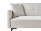 Sofa Bed LUCAN Fabric Light Beige 3 Seater