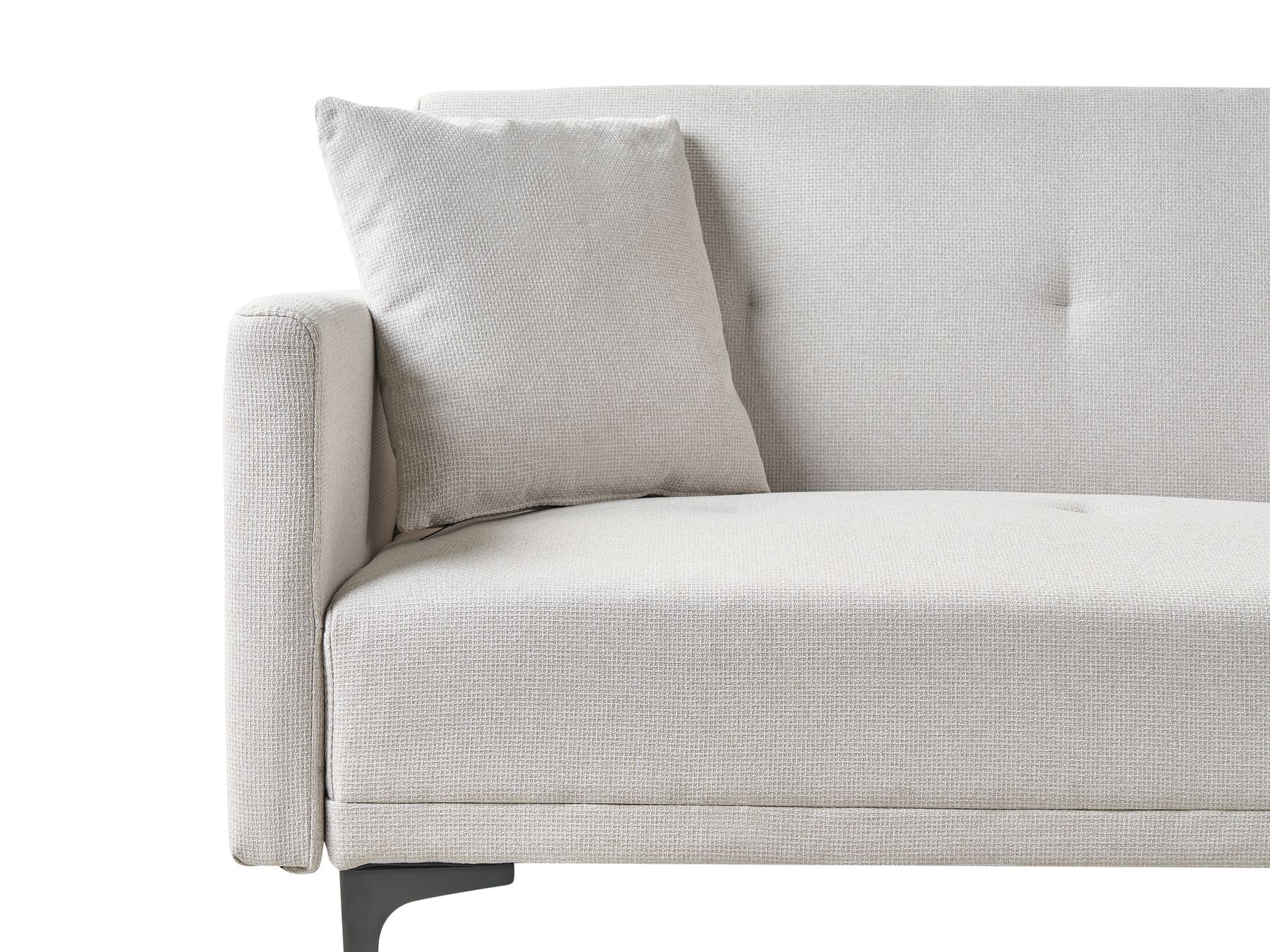 Sofa Bed LUCAN Fabric Light Beige 3 Seater