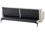 Sofa Bed LUCAN Fabric Light Beige 3 Seater