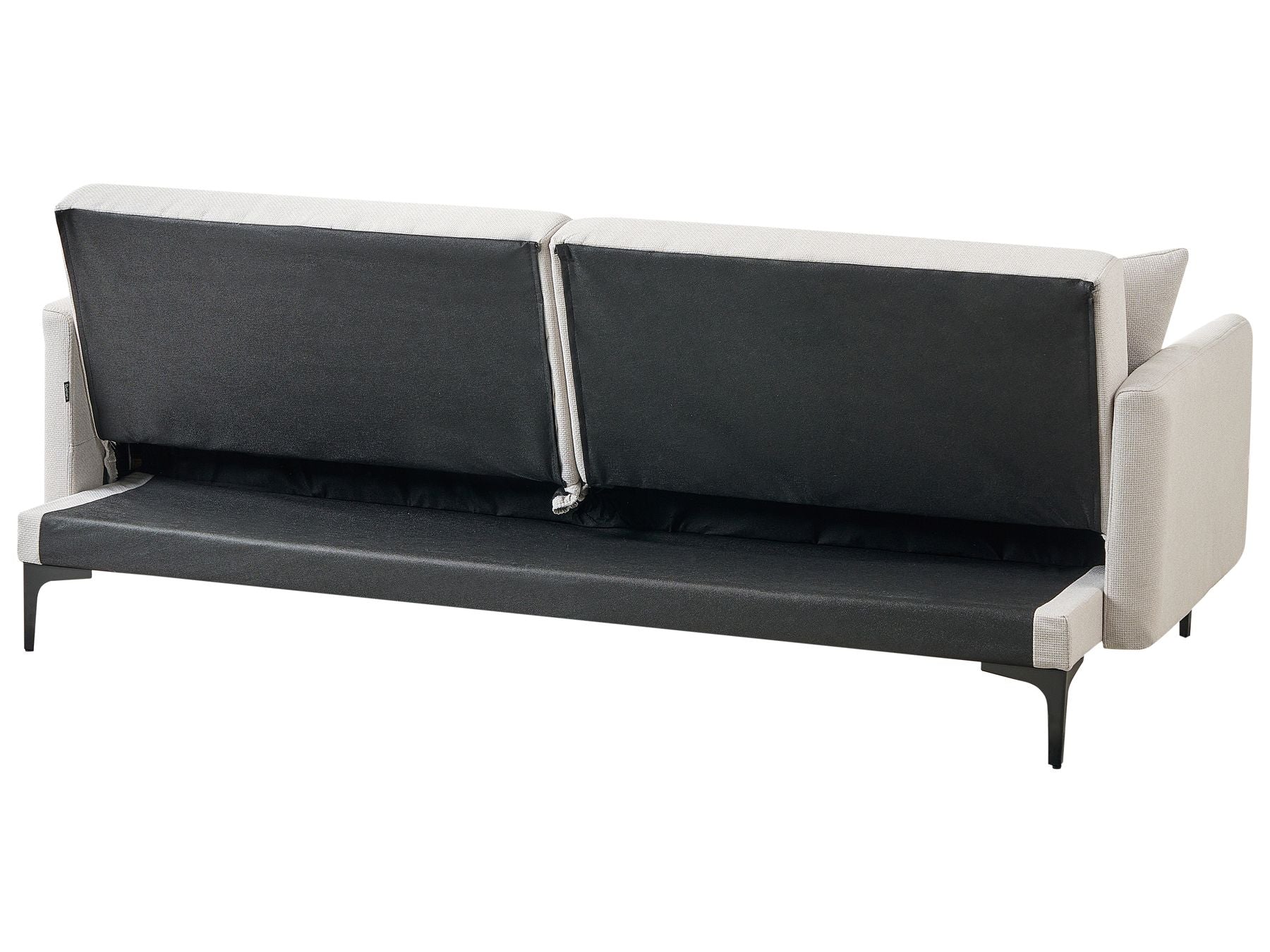 Sofa Bed LUCAN Fabric Light Beige 3 Seater
